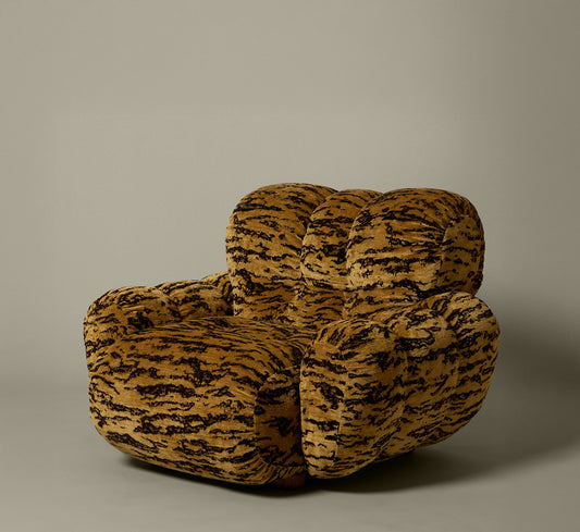THE PIERCE & WARD GENA ARMCHAIR IN TIGER WOVEN CHENILLE