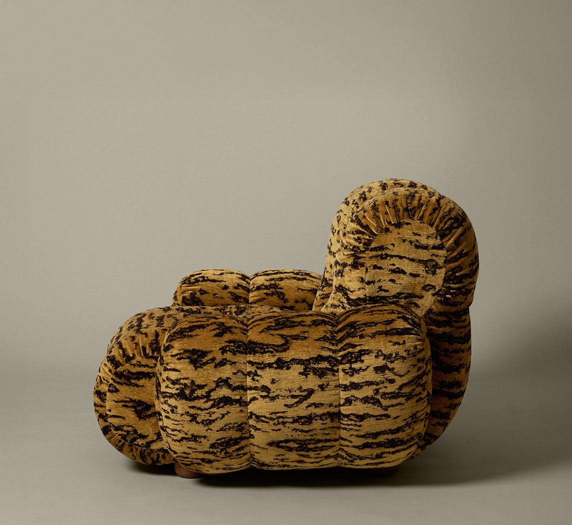 THE PIERCE & WARD GENA ARMCHAIR IN TIGER WOVEN CHENILLE