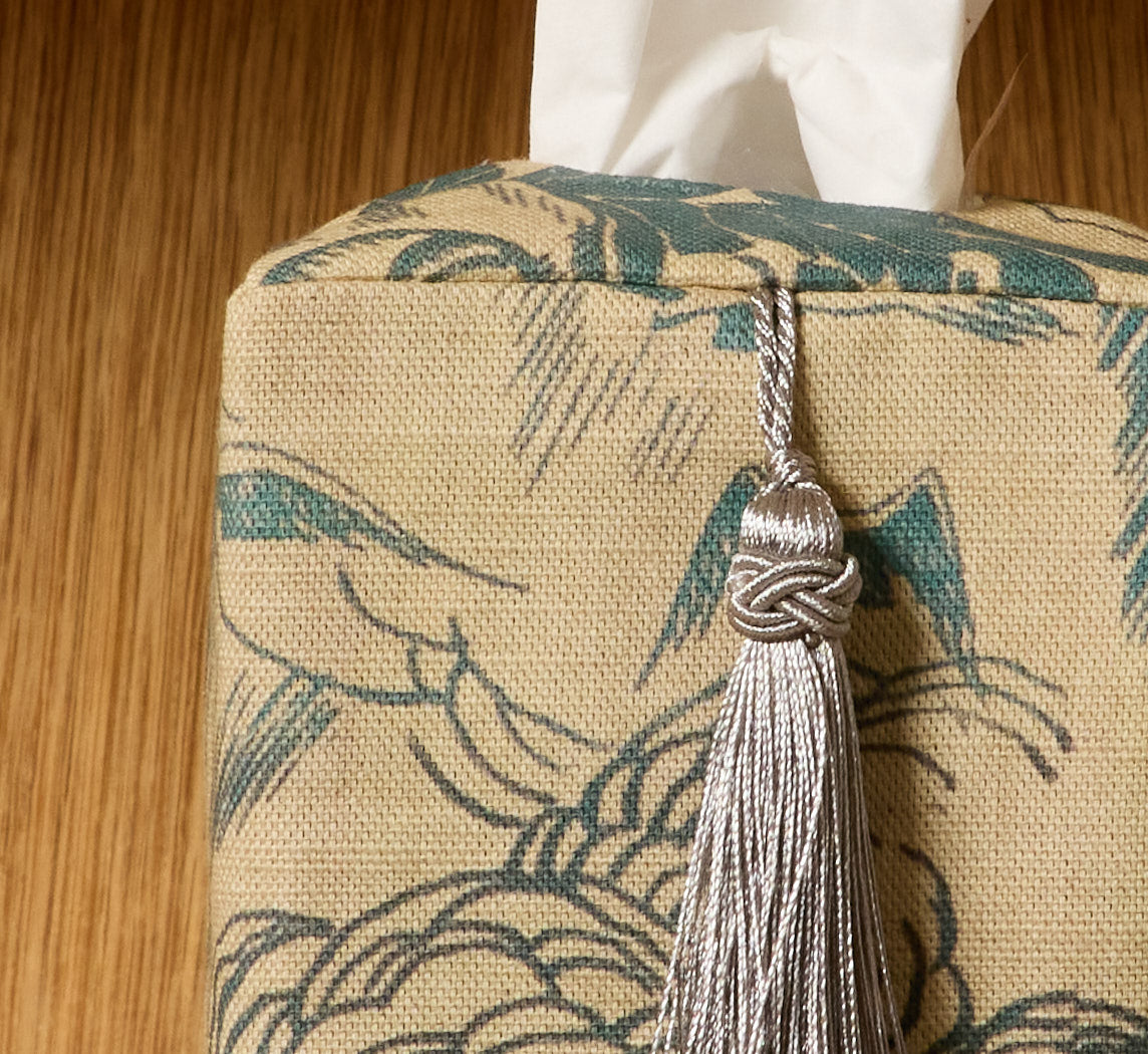 PIERCE & WARD PARASOL LINEN TISSUE BOX COVER