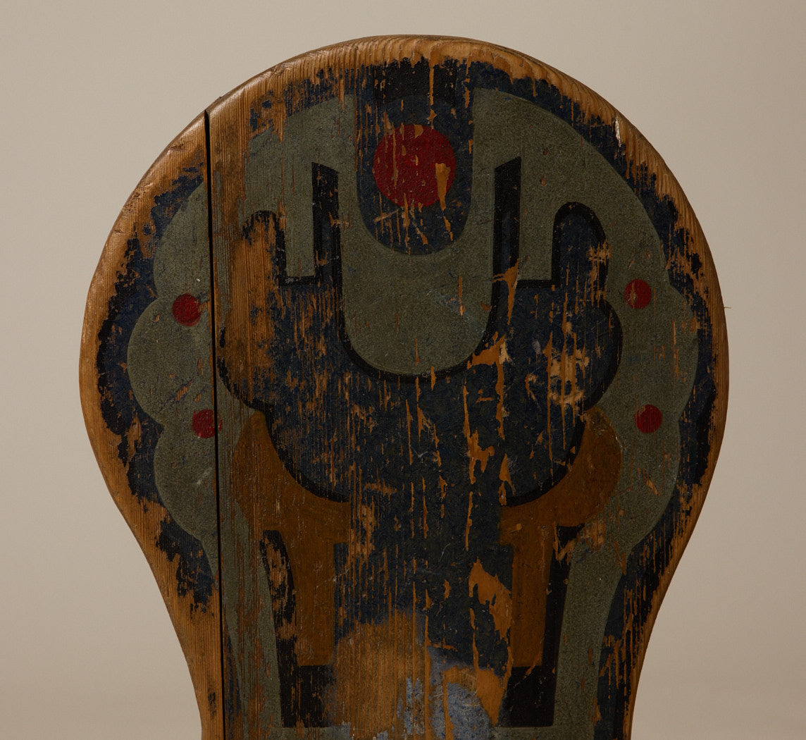 1920S ART DECO PAINTING ON SCULPTURAL WOOD