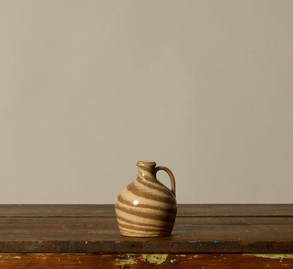 PETITE EARTHENWARE FOLK ART SWIRL JUG