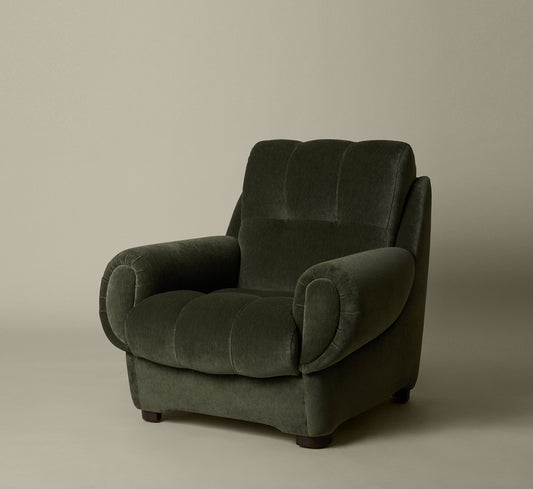 PIERCE & WARD VITTI CHAIR IN DEEP SAGE MOHAIR