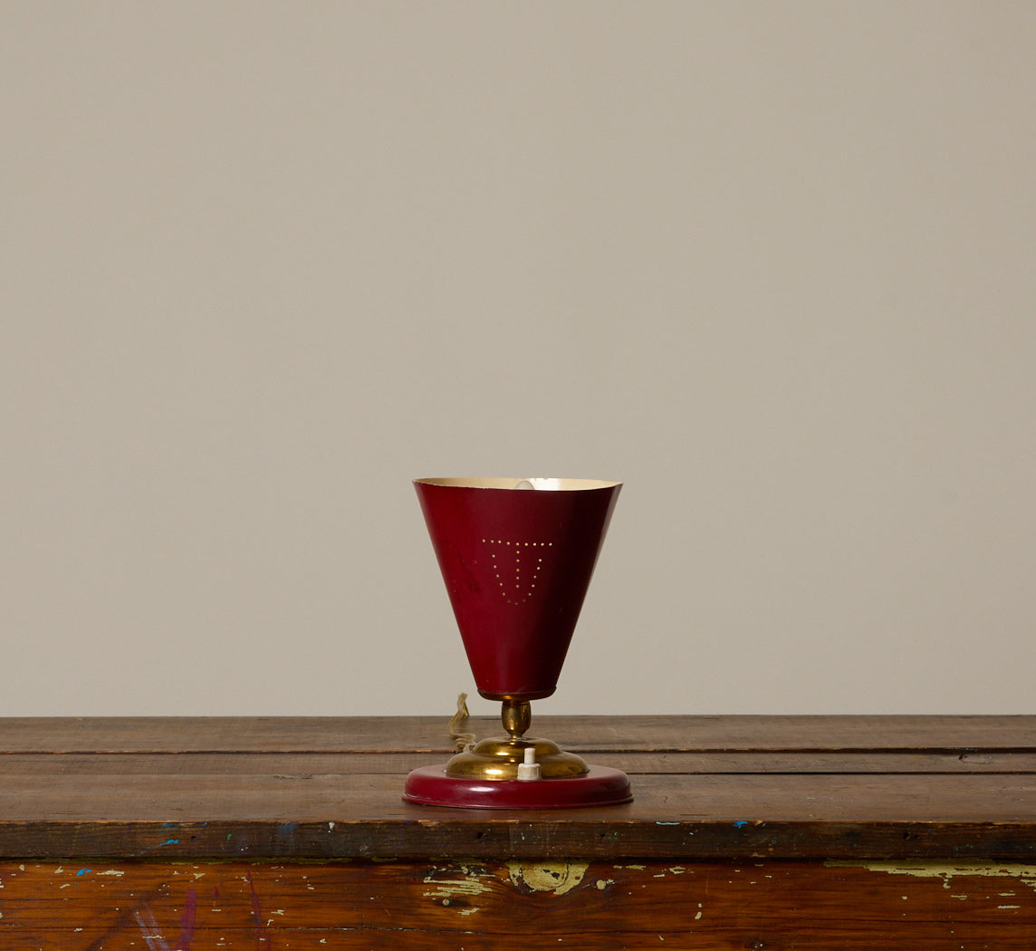 MID CENTURY ITALIAN METAL CONSOLE LAMP