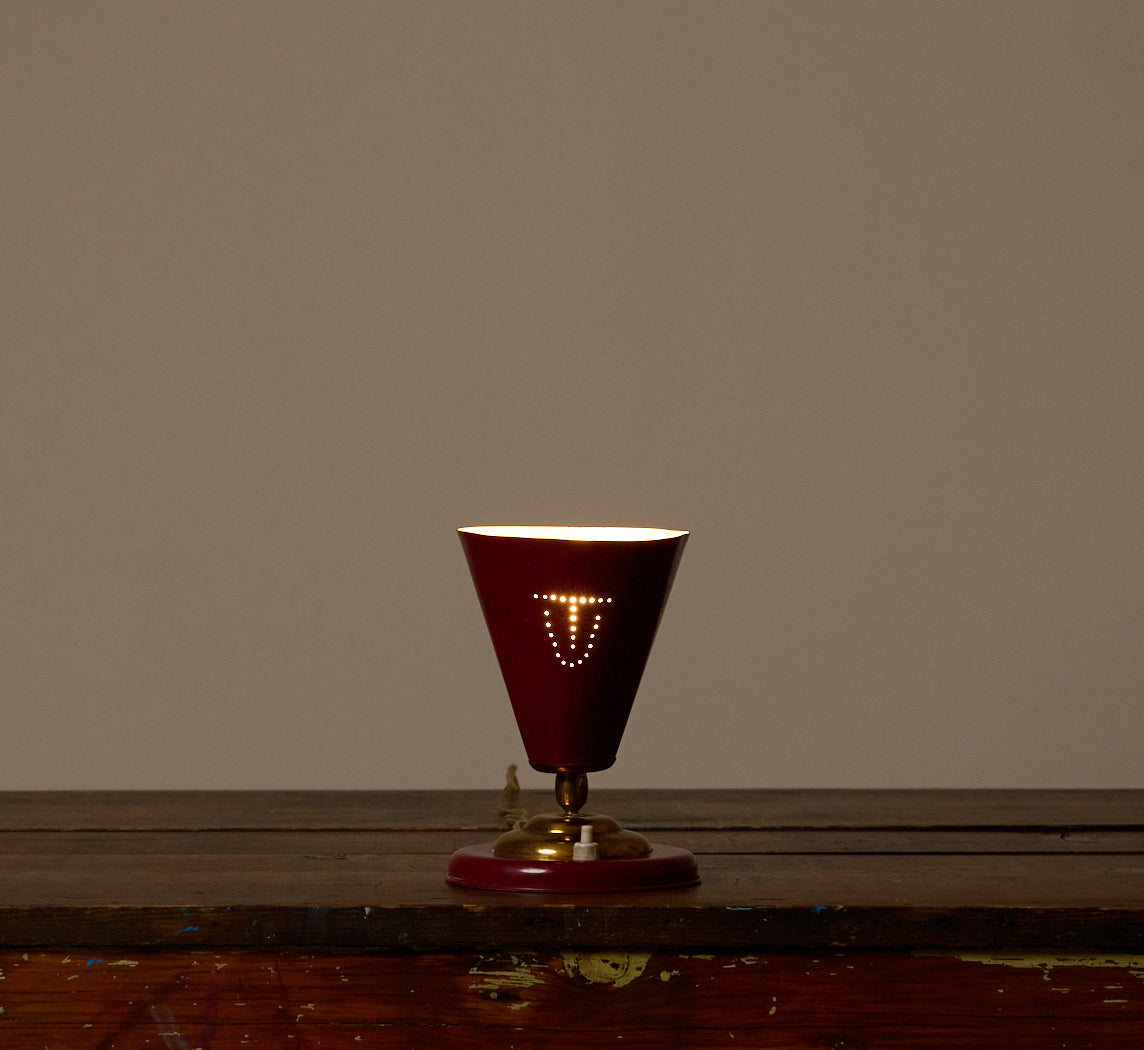 MID CENTURY ITALIAN METAL CONSOLE LAMP