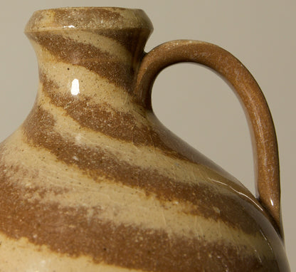 PETITE EARTHENWARE FOLK ART SWIRL JUG