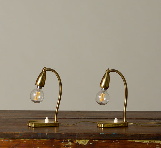 PAIR OF 1960S ITALIAN BRASS TABLE LAMPS