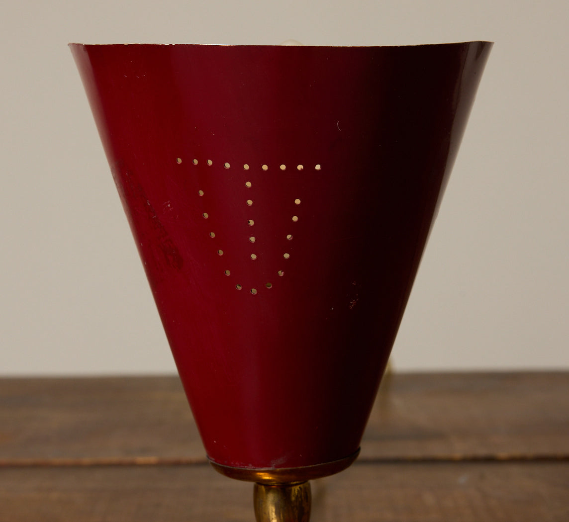 MID CENTURY ITALIAN METAL CONSOLE LAMP