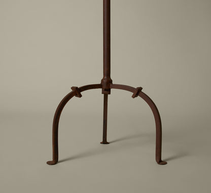 VINTAGE FLOOR LAMP WITH PATINATED COPPER SHADE