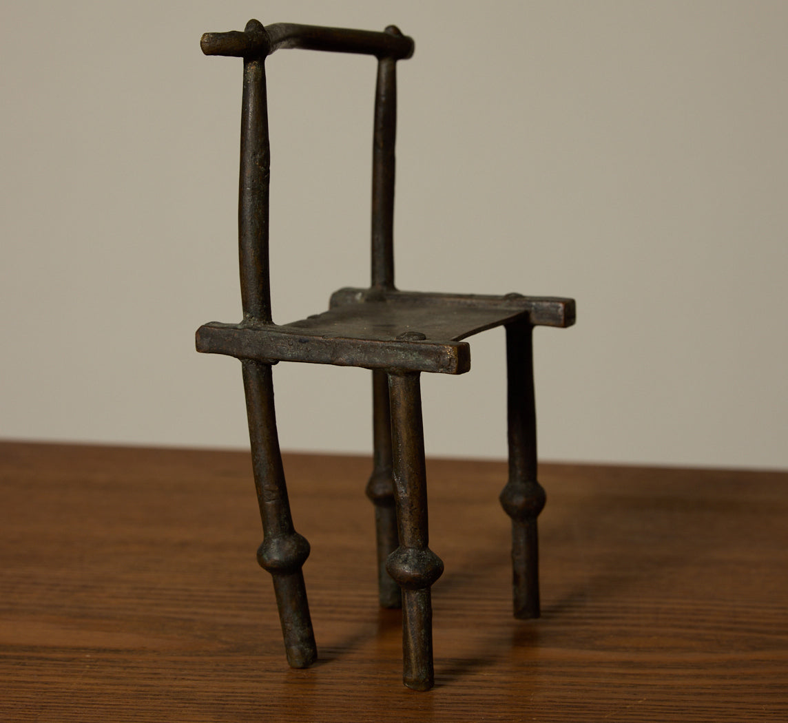 VINTAGE MODERNIST MINIATURE CHAIR SCULPTURE