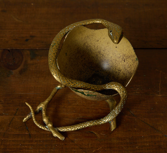 LATE 20TH CENTURY FRENCH BRASS SERPENT DISH