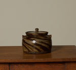 20TH CENTURY BROWN SWIRL STONEWARE VESSEL