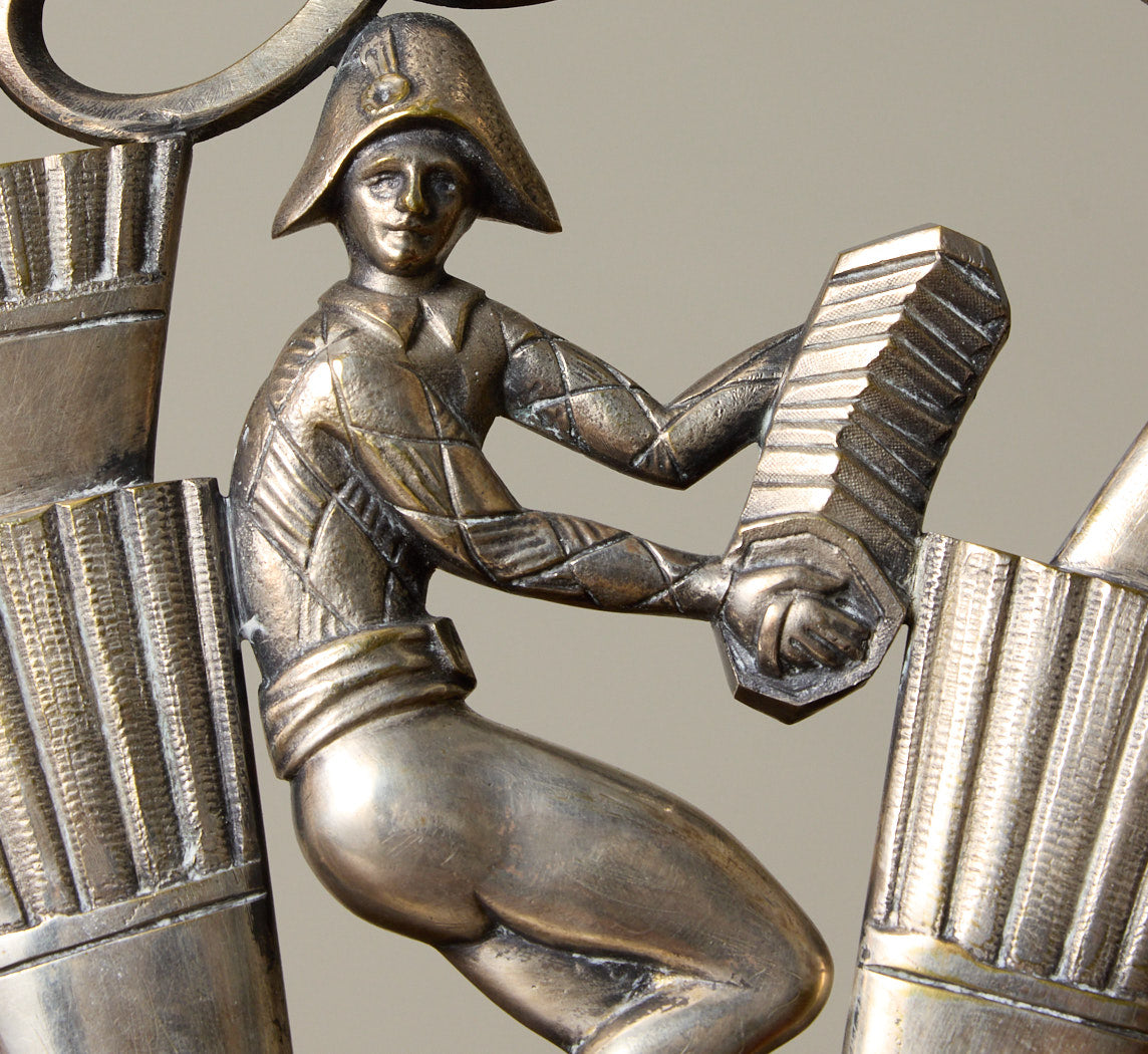 ART DECO HARLEQUIN PIANO LAMP BY G.M. BORETTI