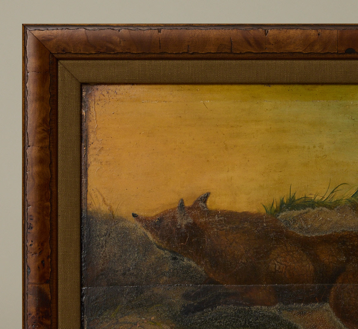 19TH CENTURY AMERICAN SCHOOL RUNNING FOX