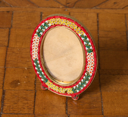 ART DECO ITALIAN GLASS MICRO MOSAIC PICTURE FRAME