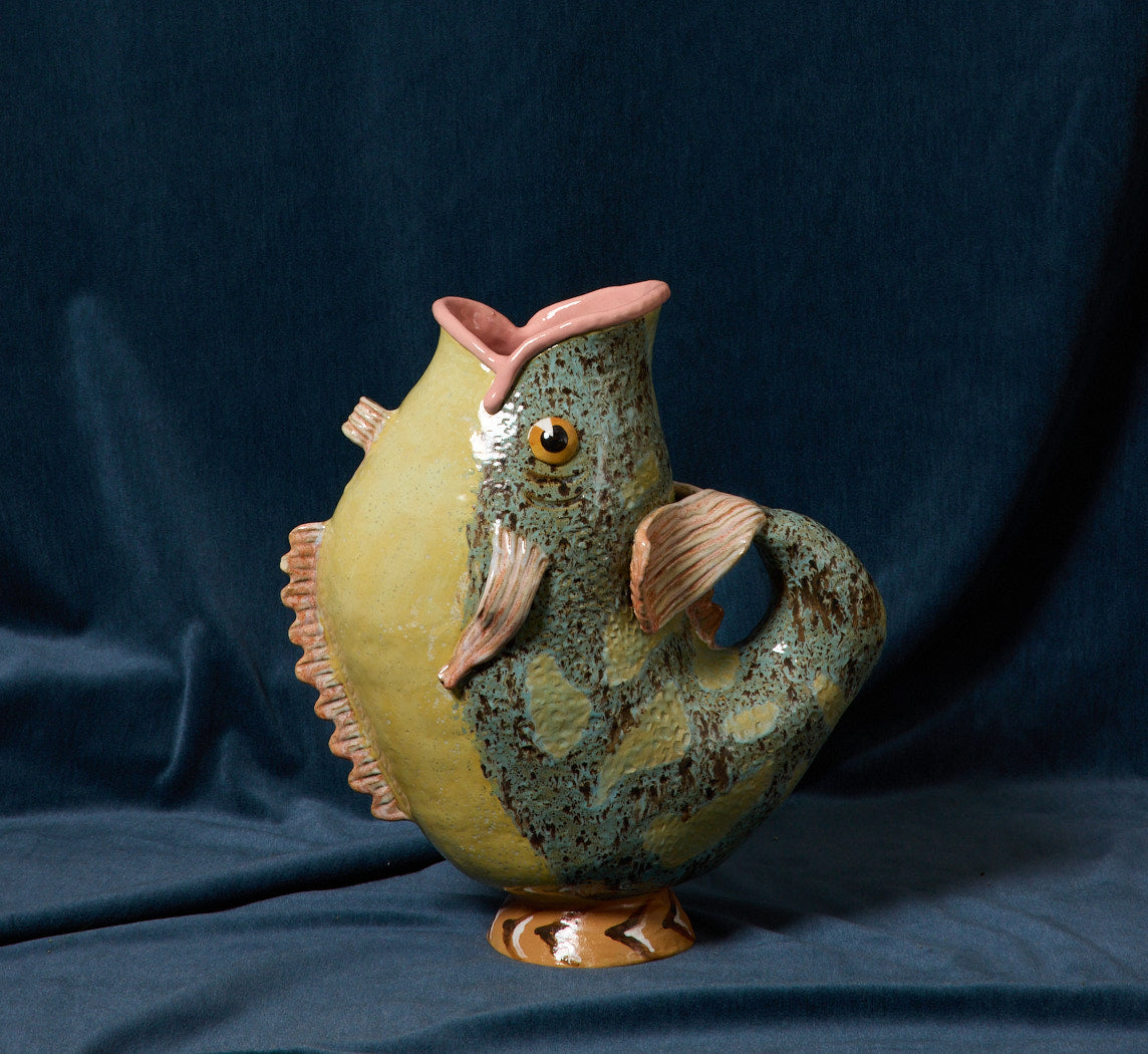 LARGE FISH PITCHER BY PEARCE WILLIAMS
