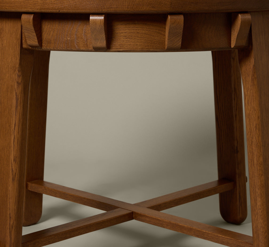 BESPOKE BRUTALIST STYLE OAK OCCASIONAL TABLE