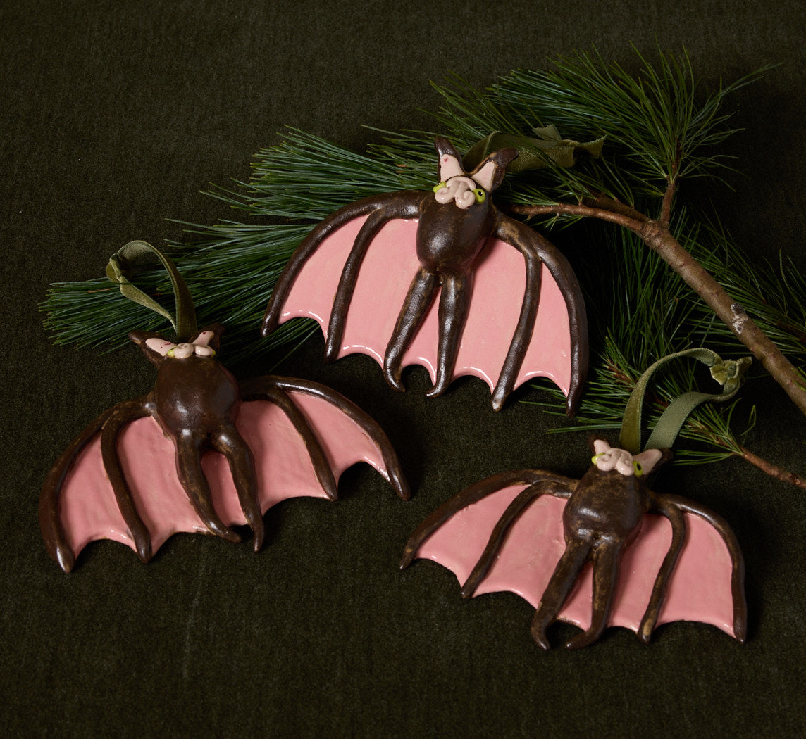 BROWN BAT ORNAMENT BY PEARCE WILLIAMS