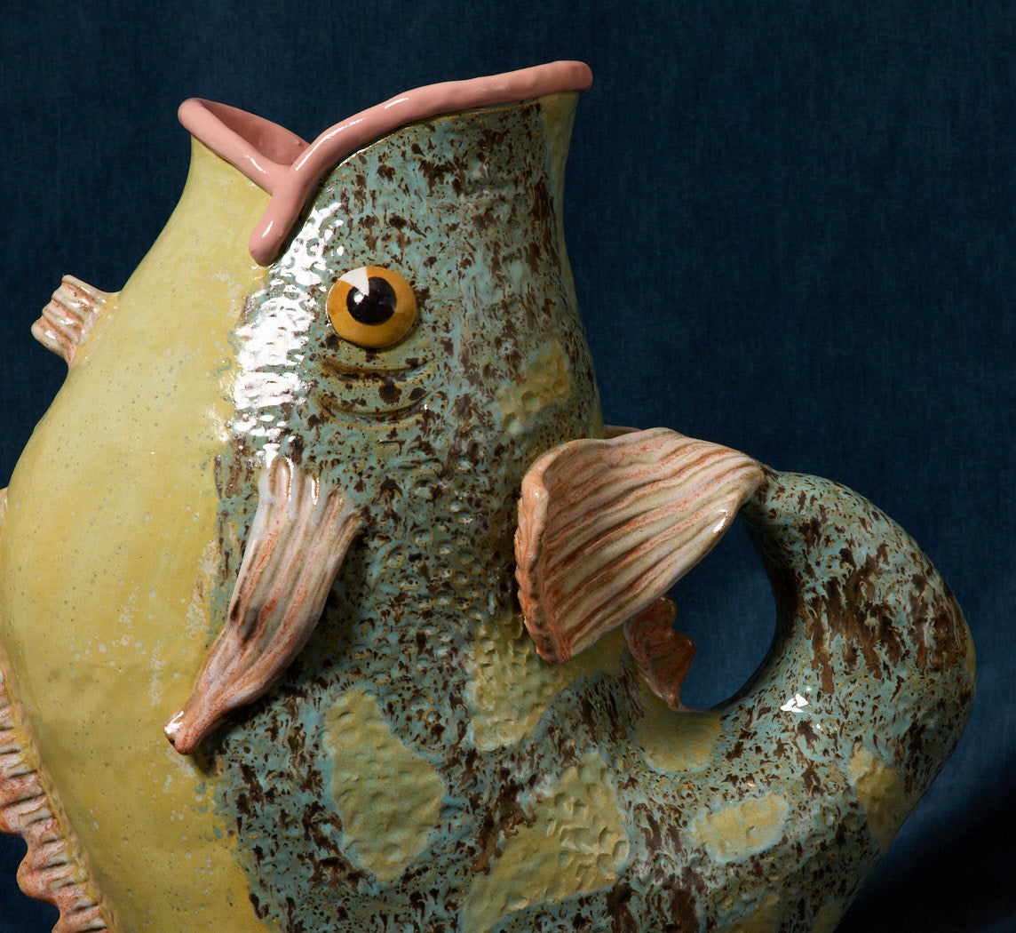 LARGE FISH PITCHER BY PEARCE WILLIAMS