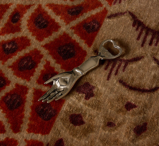 VINTAGE FRENCH HAND BOTTLE OPENER WITH HEART