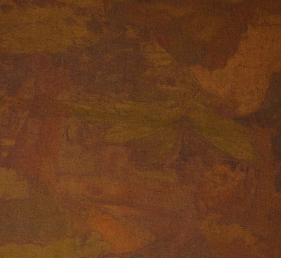 PIERCE & WARD CIRCLE OTTOMAN IN PAINTING LINEN