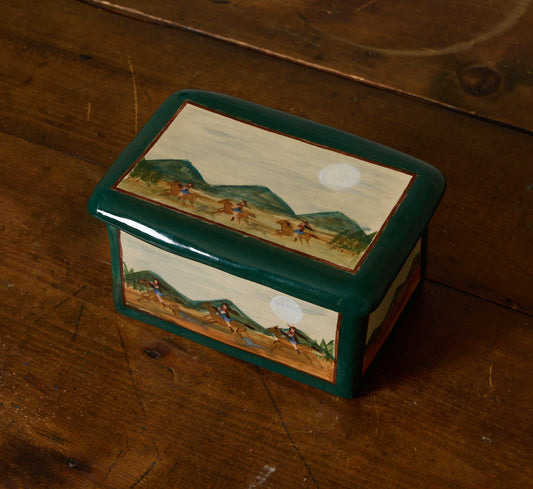 COWGIRL BOX BY LUCY MCCALL IN HUNTER GREEN