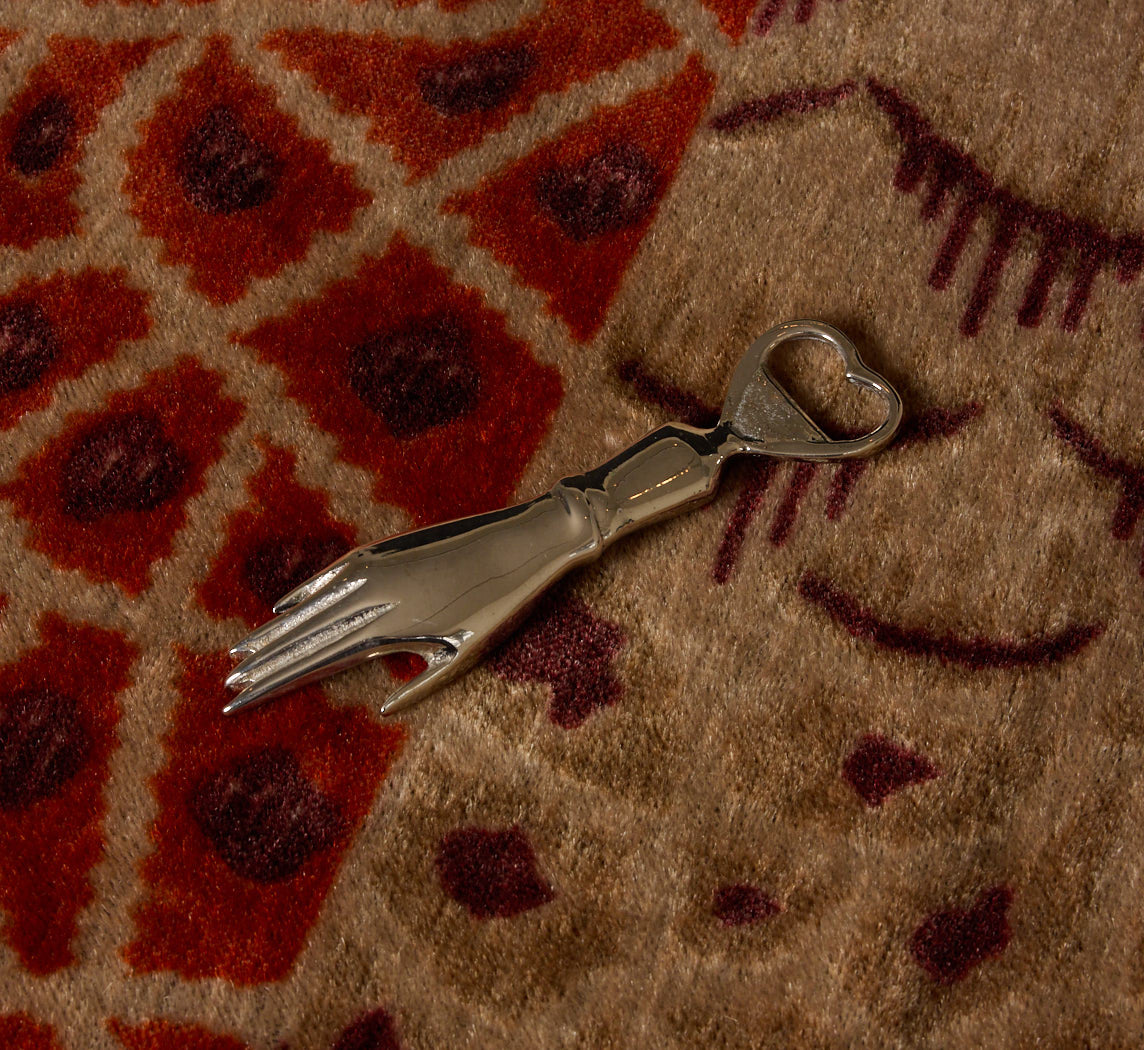 VINTAGE FRENCH HAND BOTTLE OPENER WITH HEART