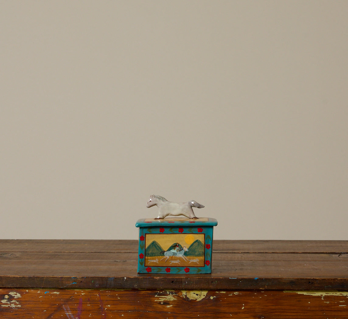 COWGIRL BOX BY LUCY MCCALL IN TURQUOISE