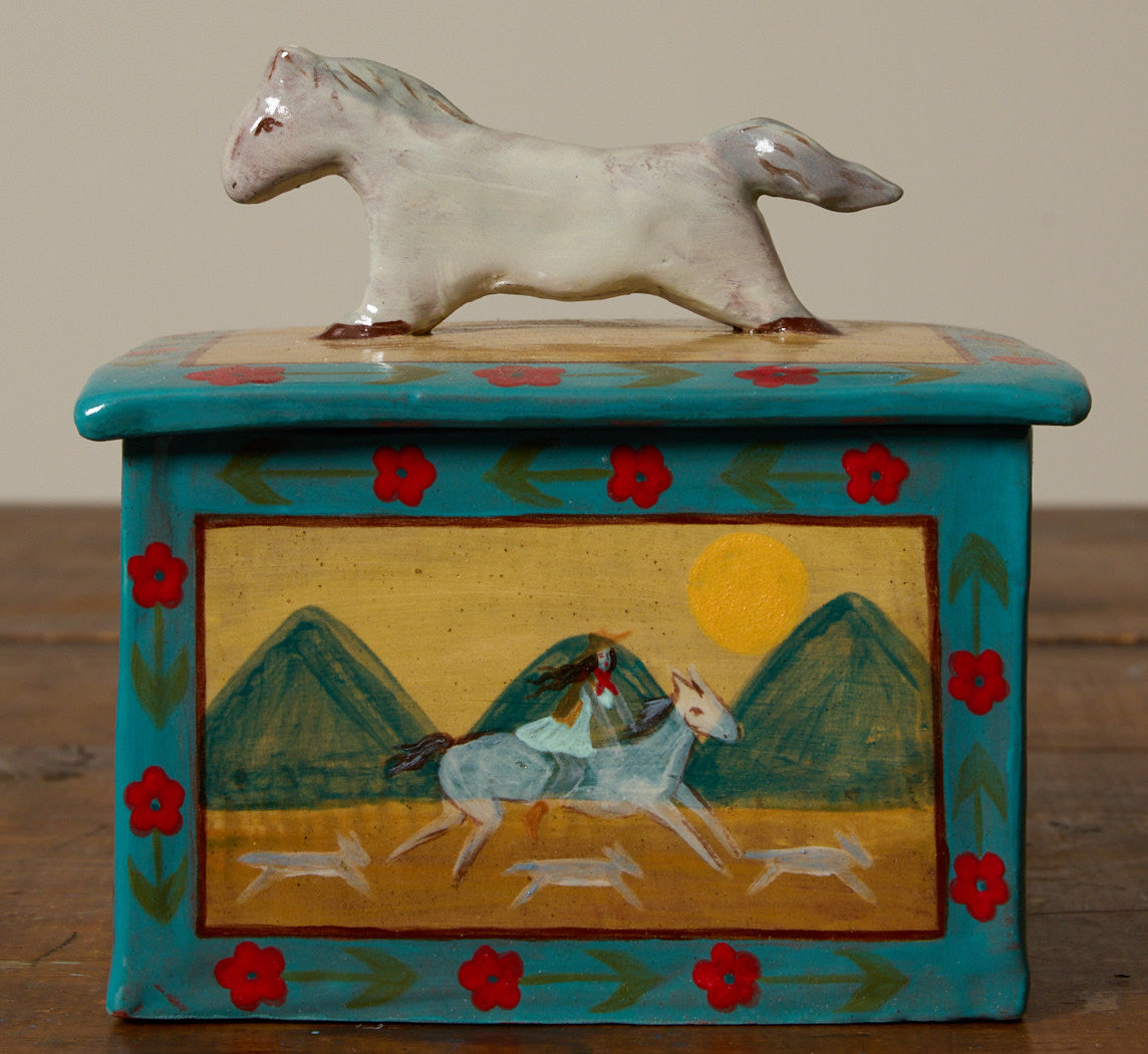 COWGIRL BOX BY LUCY MCCALL IN TURQUOISE