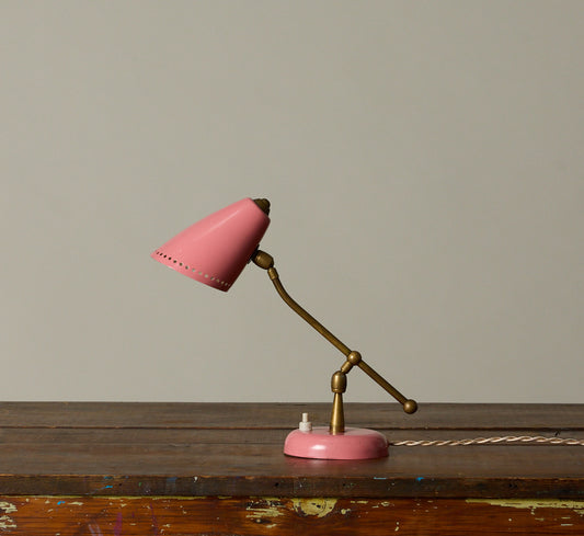 1950S ITALIAN PINK TABLE LAMP