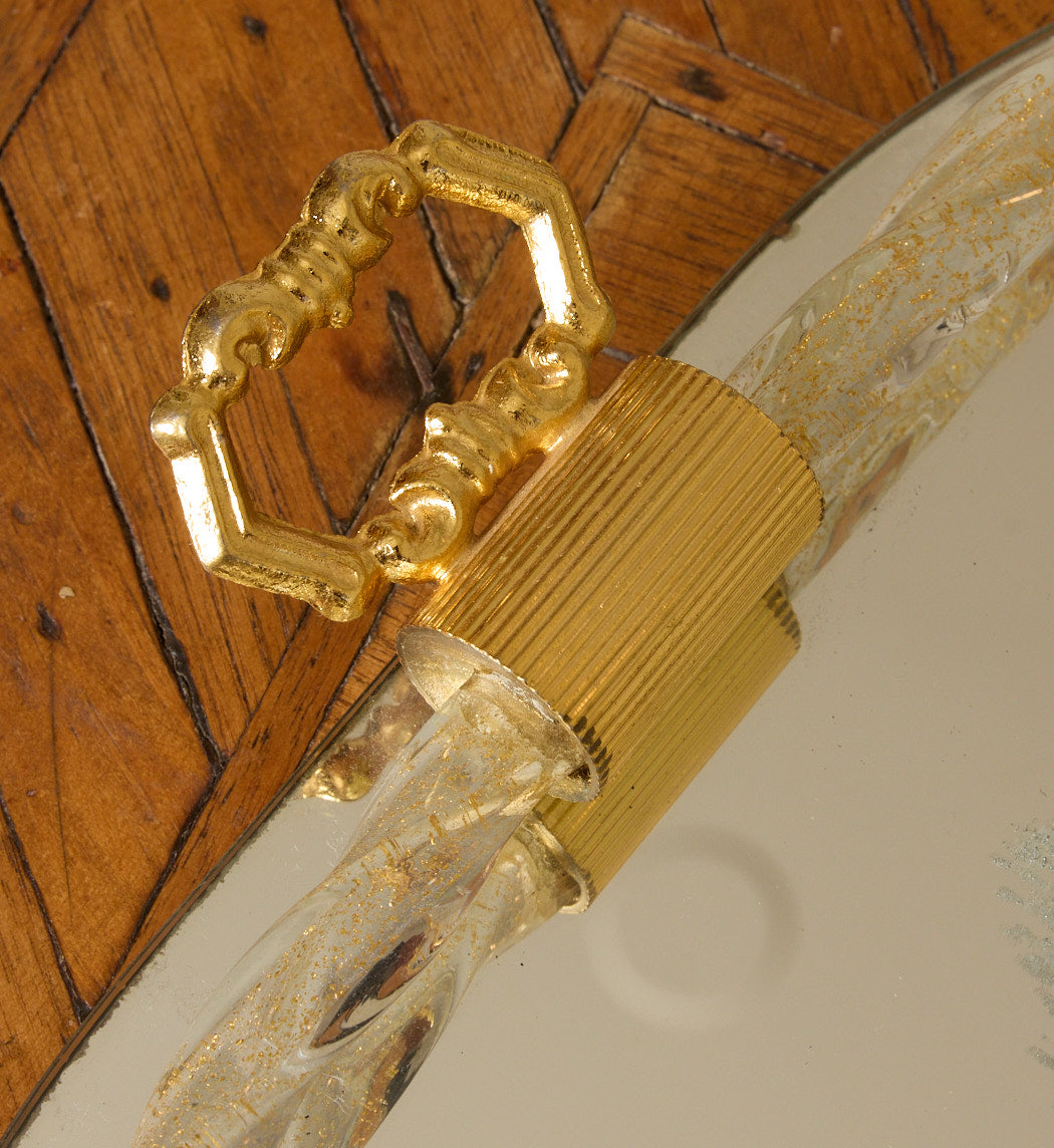 1950 ITALIAN ETCHED MURANO GLASS VANITY TRAY
