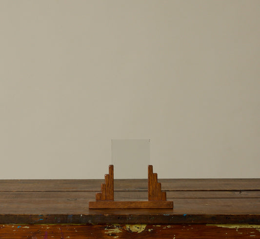 PETITE 1930S ART DECO OAK PICTURE FRAME