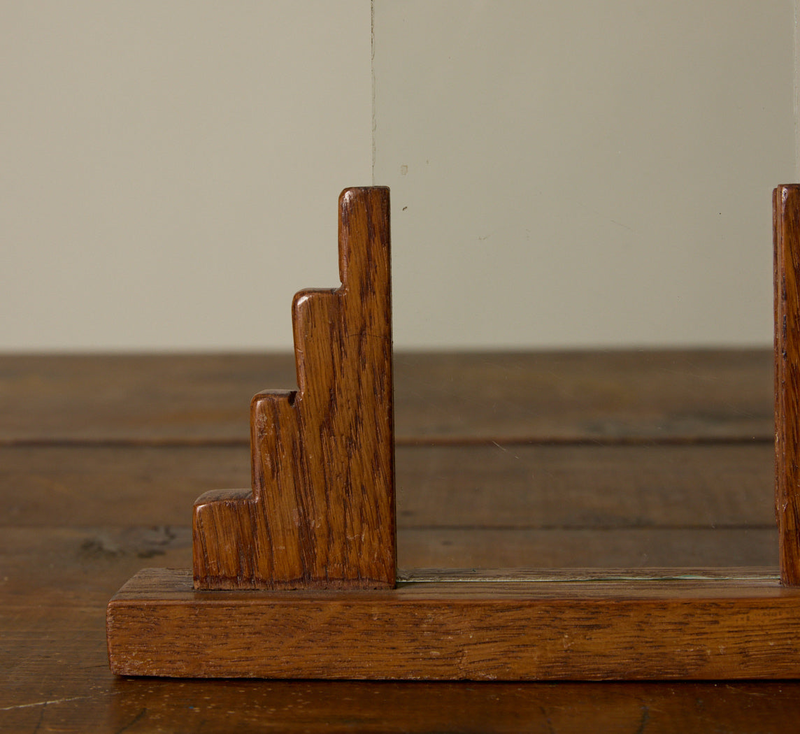 PETITE 1930S ART DECO OAK PICTURE FRAME