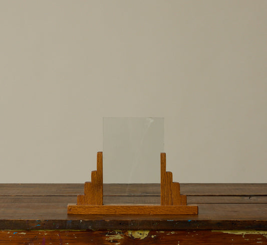 LARGE 1930S ART DECO OAK PICTURE FRAME
