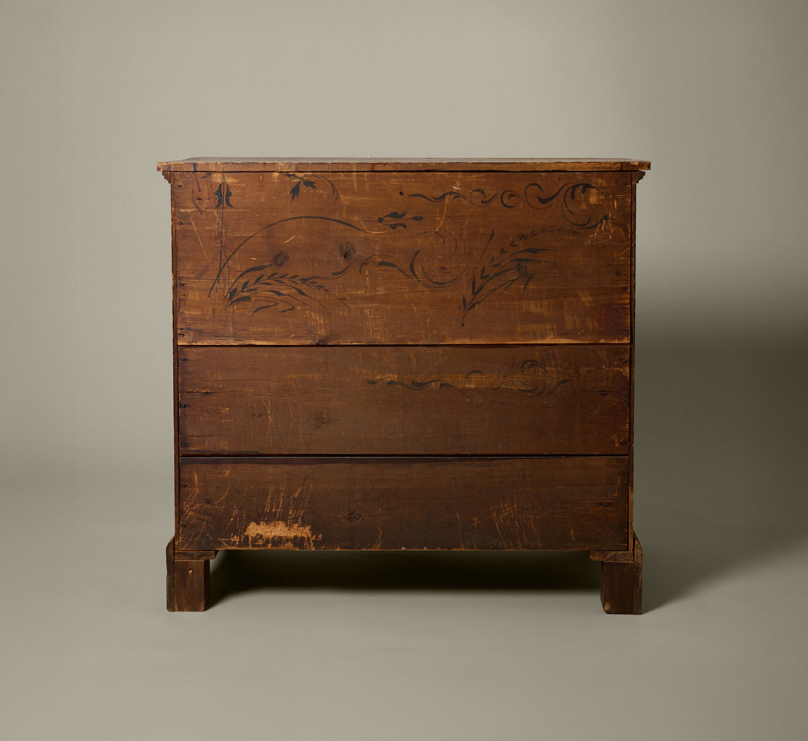 ANTIQUE HAND PAINTED FOLK ART DRESSER