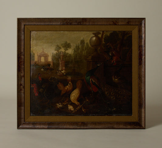 17TH CENTURY "WHIM OF BIRDS" SCENE
