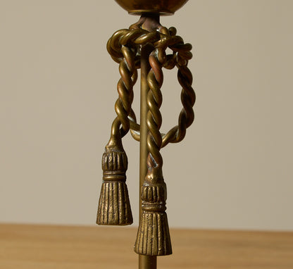 PAIR OF VINTAGE BRASS TWISTED ROPE CANDLE STICK HOLDERS