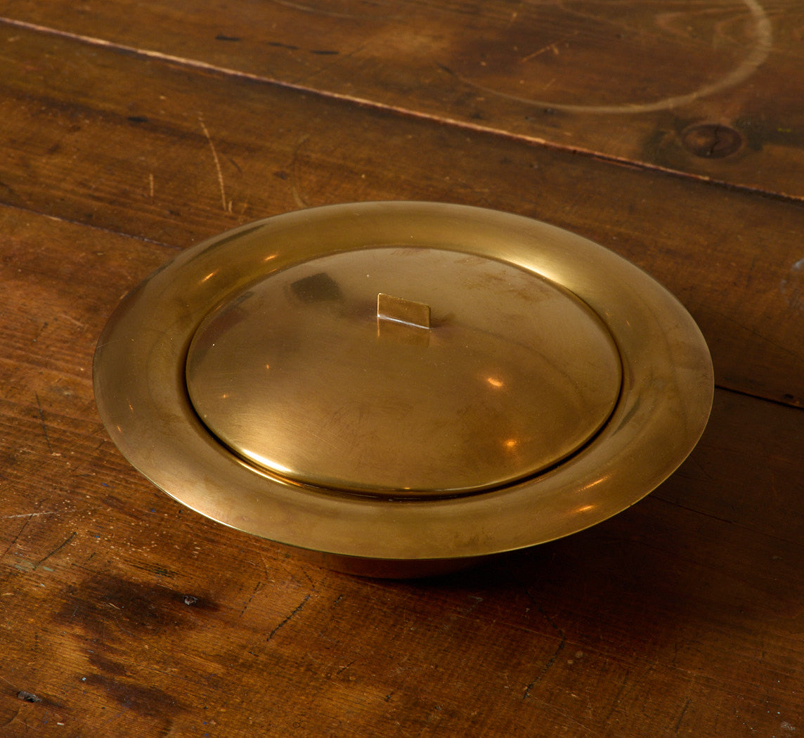 1950S ITALIAN BRASS LIDDED BOWL