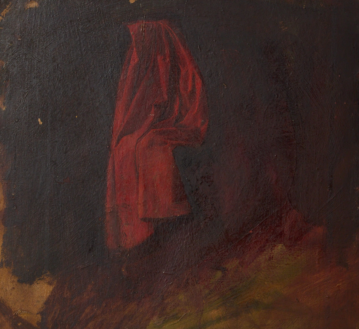 LATE 19TH CENTURY ITALIAN STILL LIFE WITH RED CLOTH