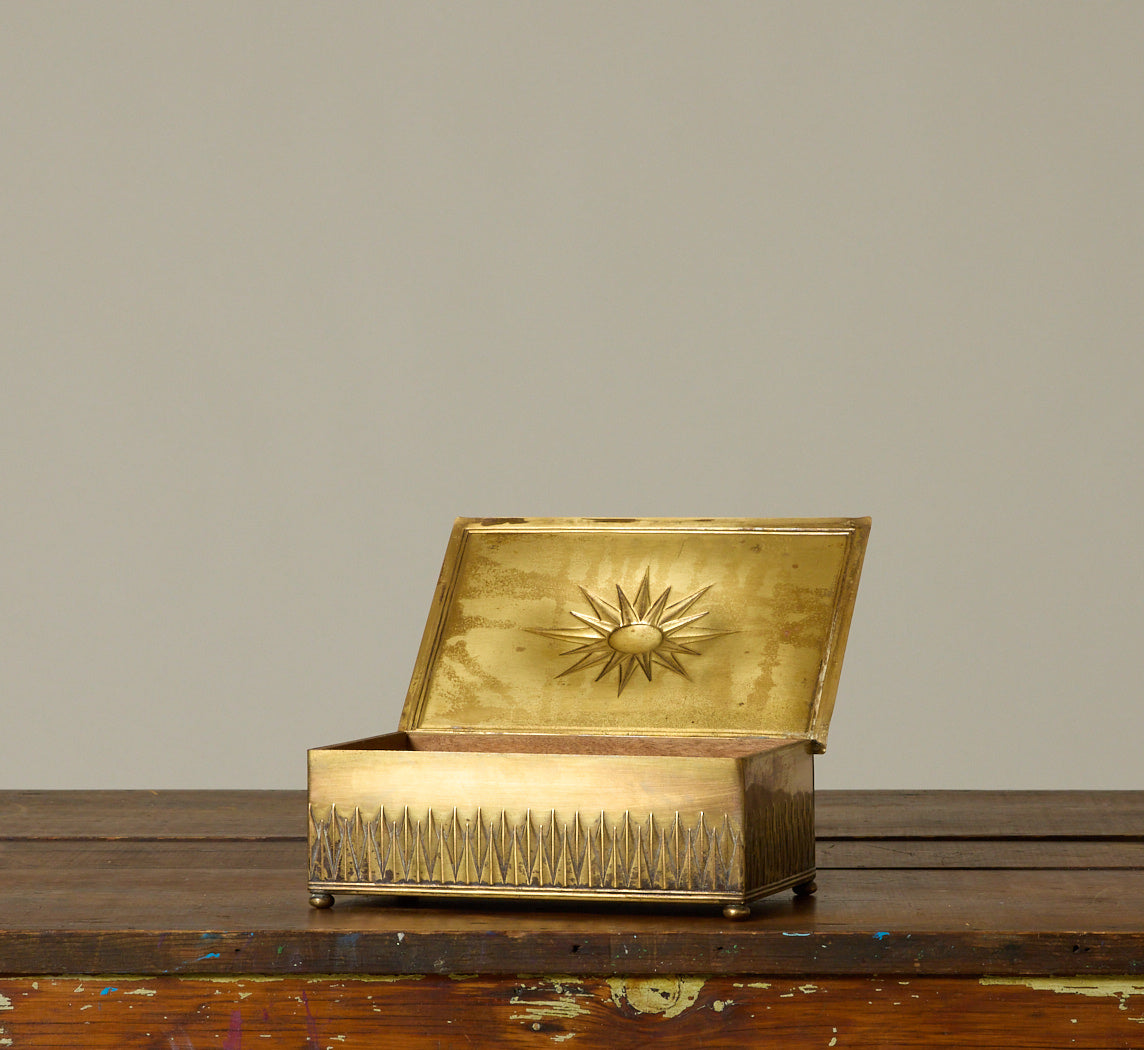 WMF ART NOUVEAU COPPER JEWELERY BOX