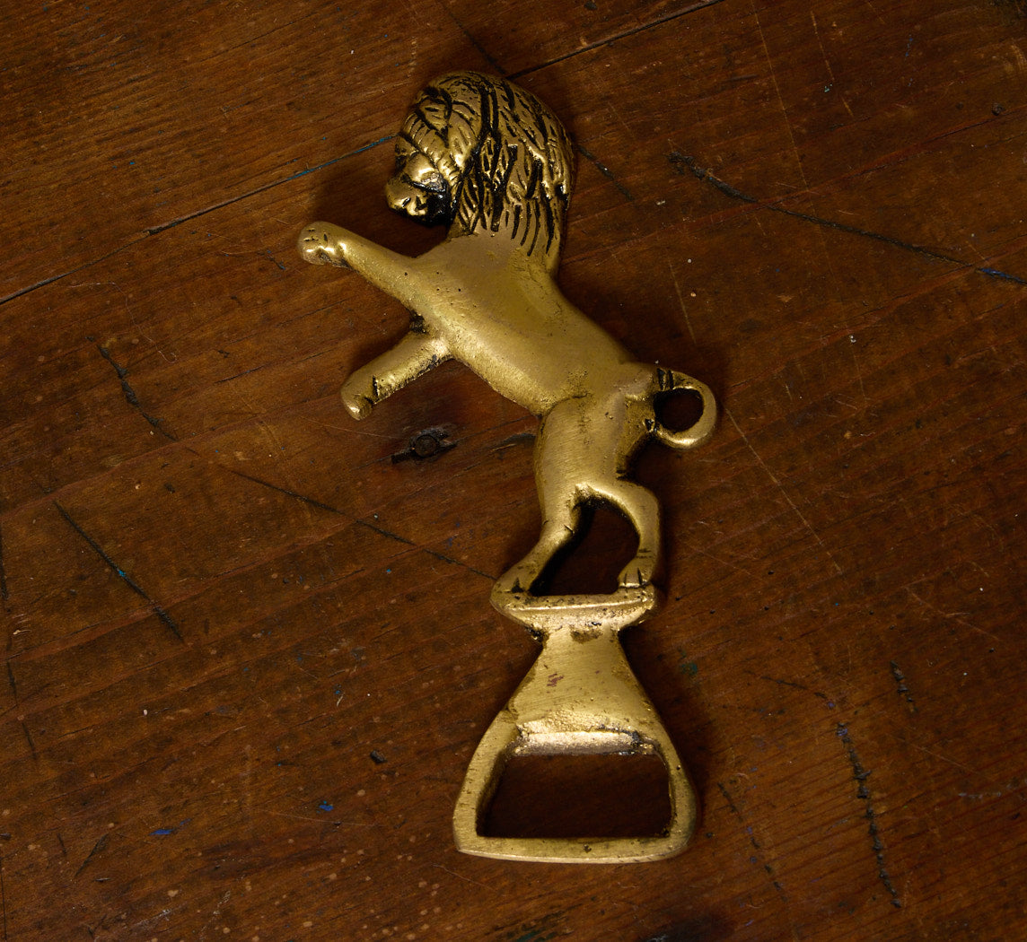 BRASS LION BOTTLE OPENER