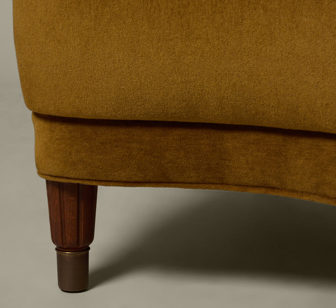 1950S FRITZ HANSEN DANISH LOUNGE CHAIR IN AGED BRONZE MOHAIR