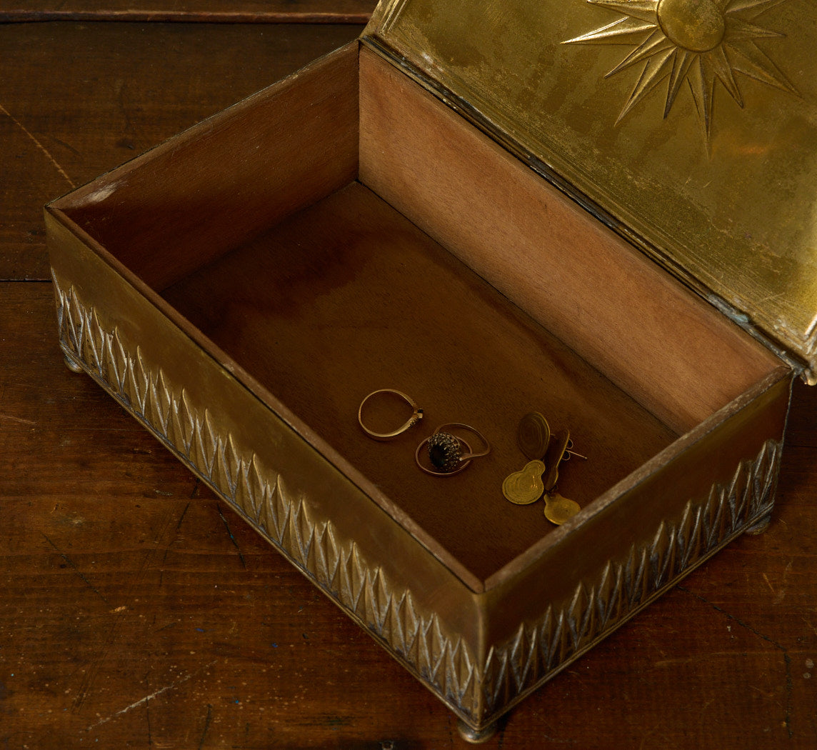 WMF ART NOUVEAU COPPER JEWELERY BOX