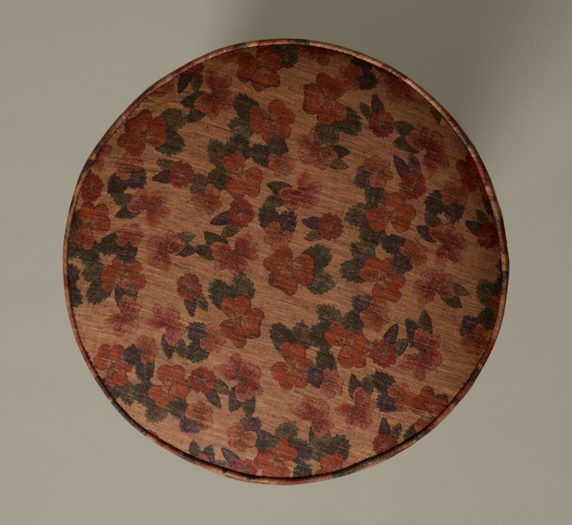 PIERCE & WARD LLOYD SIDE STOOL IN MAPLE AND AUTUMN FLORAL