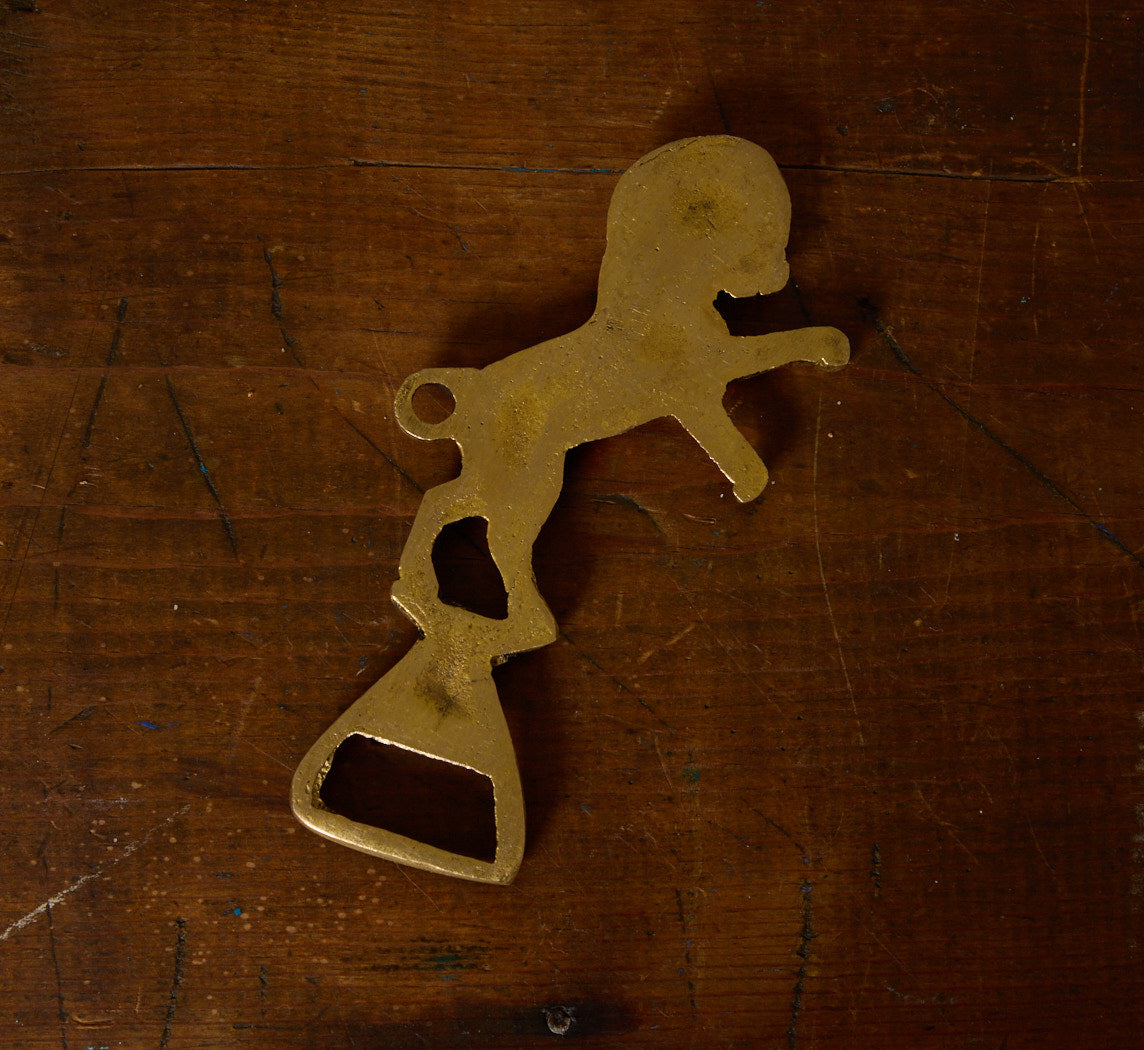 BRASS LION BOTTLE OPENER