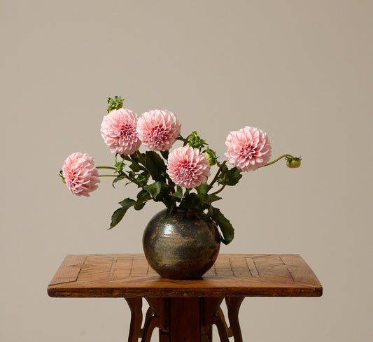 VINTAGE PINE CONE SPHERE EARTHENWARE VASE