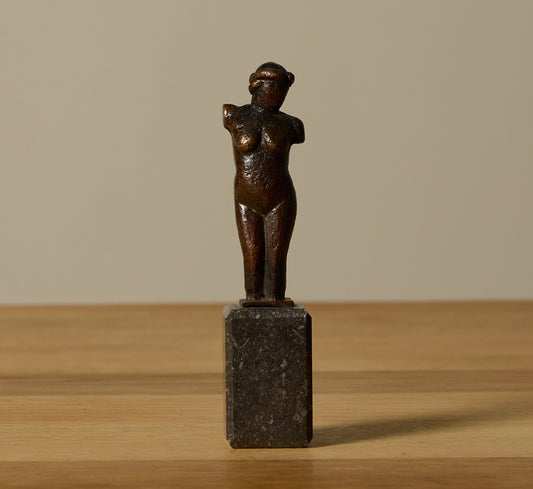 PATINATED BRONZE FEMALE FIGURE BY HENNY ZANDJANS