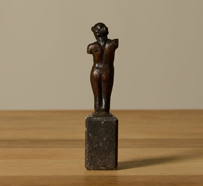 PATINATED BRONZE FEMALE FIGURE BY HENNY ZANDJANS