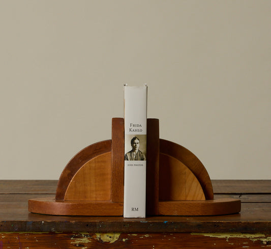 1930S FRENCH ART DECO WOODEN BOOKENDS