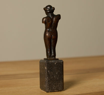 PATINATED BRONZE FEMALE FIGURE BY HENNY ZANDJANS