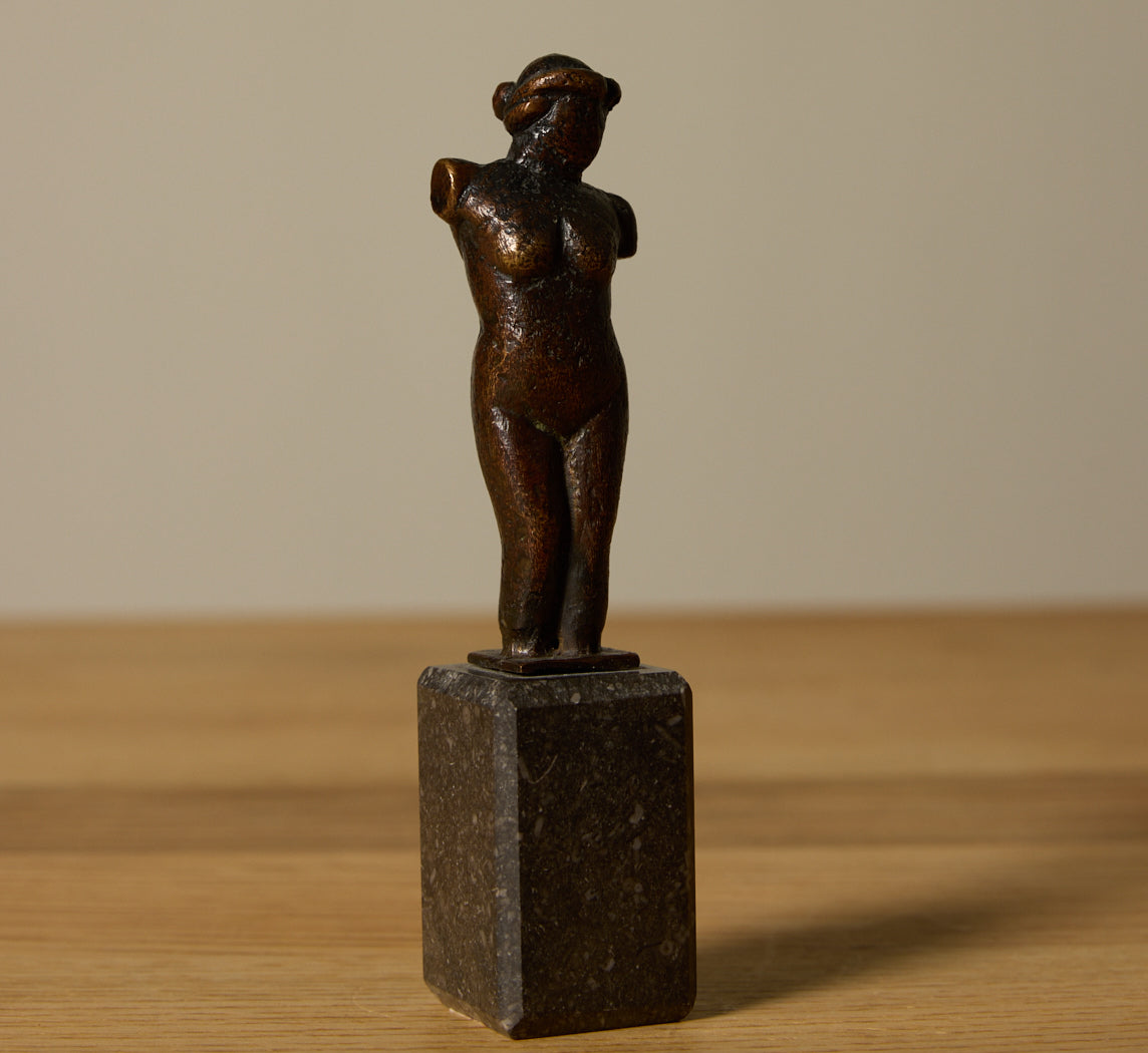 PATINATED BRONZE FEMALE FIGURE BY HENNY ZANDJANS